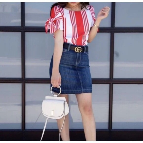 Paige Denim Mini Skirt Dabney Size 26 - Picture 1 of 8